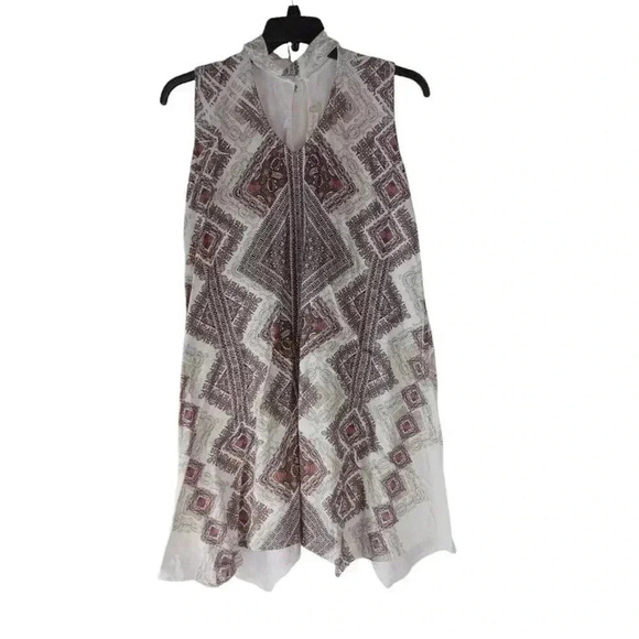 Altar'd State Women's  Multicolor Keyhole V Neck Sleeveless Dress  Sz Large - Picture 1 of 9